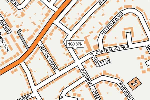 NG9 8PN map - OS OpenMap – Local (Ordnance Survey)