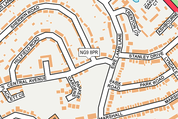 NG9 8PR map - OS OpenMap – Local (Ordnance Survey)