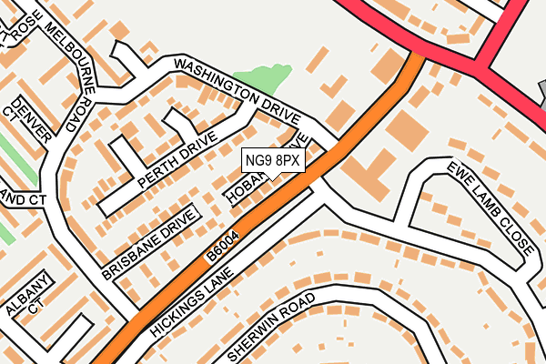 NG9 8PX map - OS OpenMap – Local (Ordnance Survey)