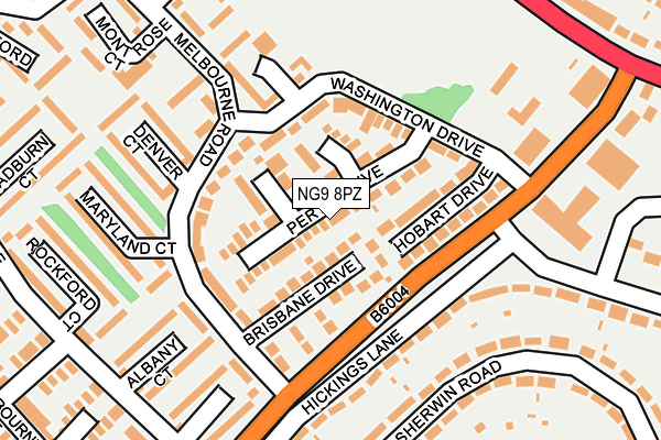 NG9 8PZ map - OS OpenMap – Local (Ordnance Survey)