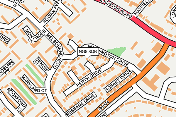 NG9 8QB map - OS OpenMap – Local (Ordnance Survey)