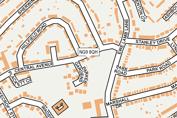 NG9 8QH map - OS OpenMap – Local (Ordnance Survey)