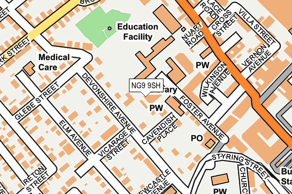 NG9 9SH map - OS OpenMap – Local (Ordnance Survey)