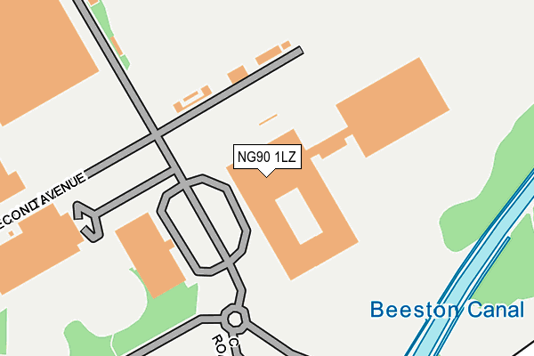 NG90 1LZ map - OS OpenMap – Local (Ordnance Survey)