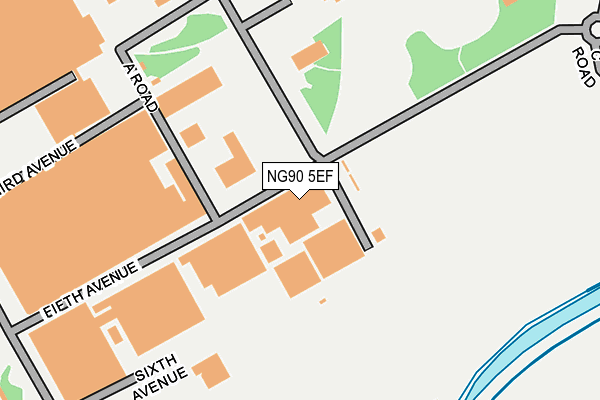 NG90 5EF map - OS OpenMap – Local (Ordnance Survey)
