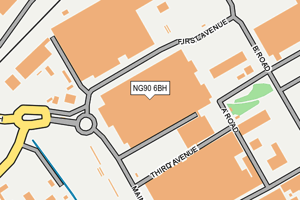 NG90 6BH map - OS OpenMap – Local (Ordnance Survey)