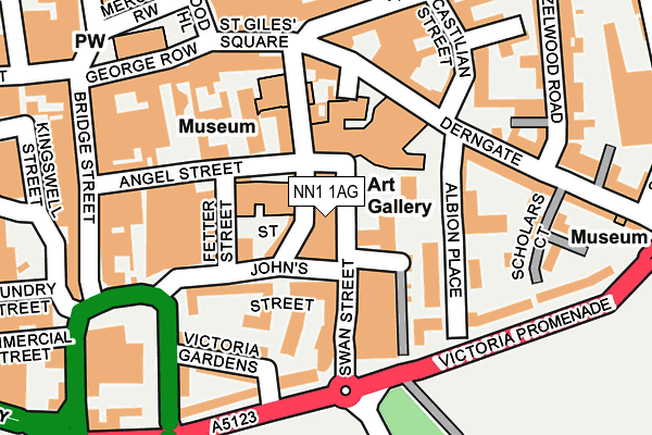 NN1 1AG map - OS OpenMap – Local (Ordnance Survey)