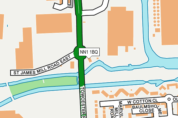 NN1 1BQ map - OS OpenMap – Local (Ordnance Survey)