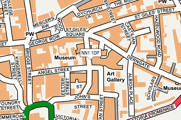 Map of NORTHAMPTON THEATRES ENTERPRISES LIMITED at local scale
