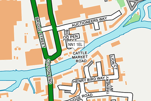 NN1 1EL map - OS OpenMap – Local (Ordnance Survey)