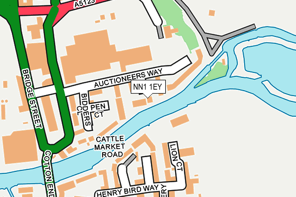 NN1 1EY map - OS OpenMap – Local (Ordnance Survey)