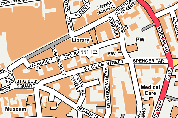 NN1 1EZ map - OS OpenMap – Local (Ordnance Survey)