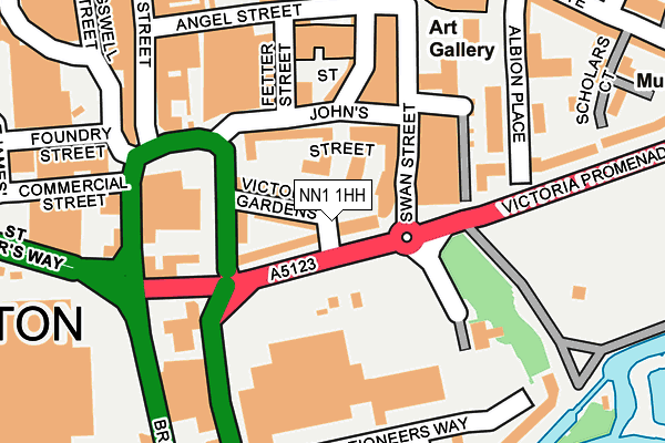 NN1 1HH map - OS OpenMap – Local (Ordnance Survey)