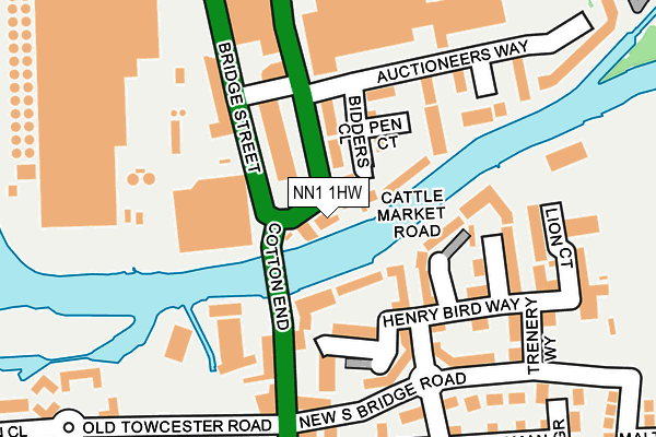 NN1 1HW map - OS OpenMap – Local (Ordnance Survey)