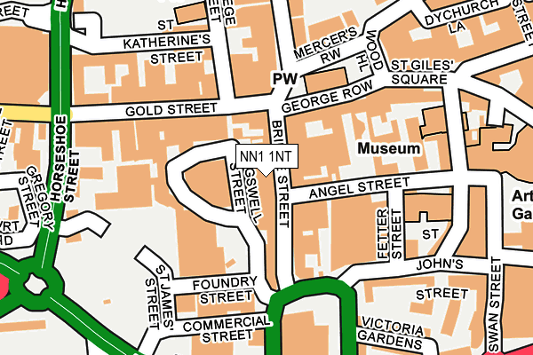 NN1 1NT map - OS OpenMap – Local (Ordnance Survey)