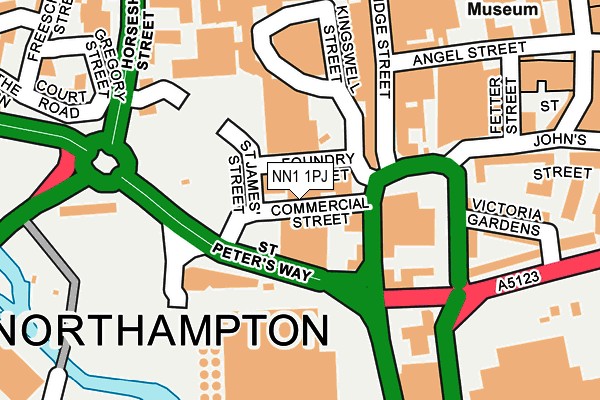 NN1 1PJ map - OS OpenMap – Local (Ordnance Survey)