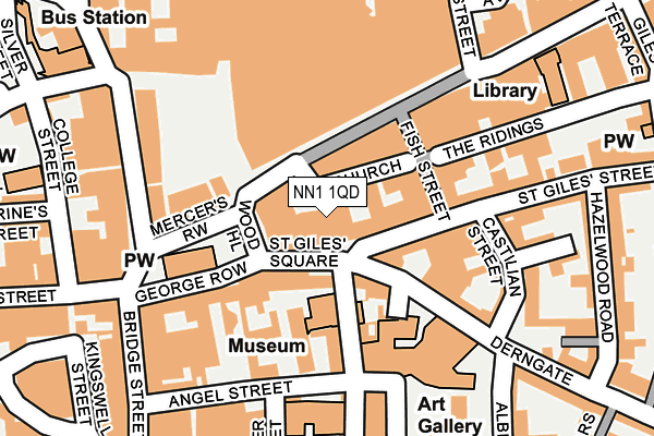 NN1 1QD map - OS OpenMap – Local (Ordnance Survey)