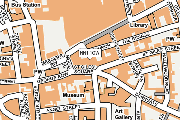 NN1 1QW map - OS OpenMap – Local (Ordnance Survey)