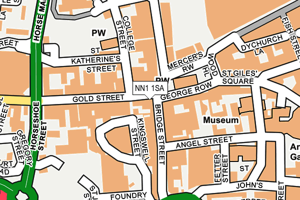 NN1 1SA map - OS OpenMap – Local (Ordnance Survey)