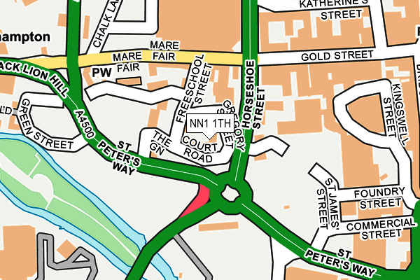 NN1 1TH map - OS OpenMap – Local (Ordnance Survey)