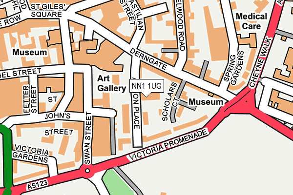 NN1 1UG map - OS OpenMap – Local (Ordnance Survey)