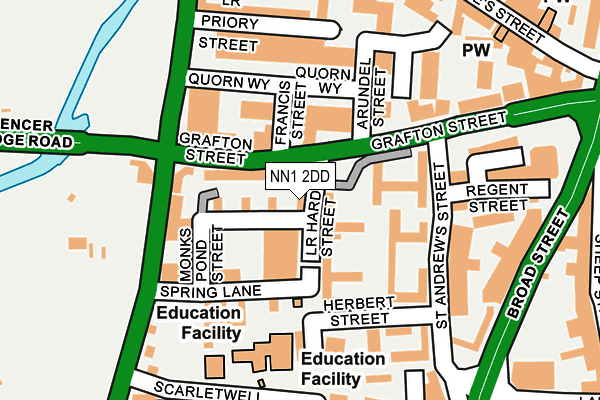 NN1 2DD map - OS OpenMap – Local (Ordnance Survey)