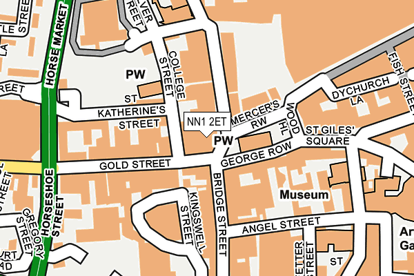 Map of ZONE BEAUTY STUDIO (NORTHAMPTON) LTD at local scale