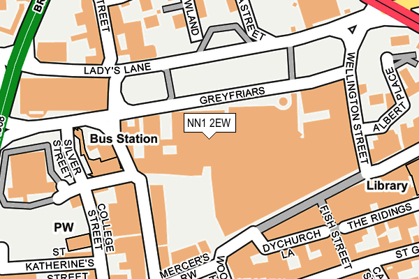 NN1 2EW map - OS OpenMap – Local (Ordnance Survey)