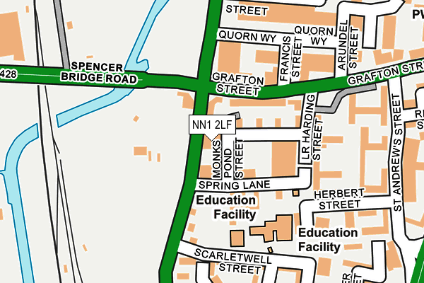 NN1 2LF map - OS OpenMap – Local (Ordnance Survey)