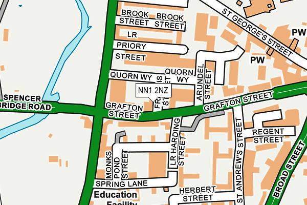 NN1 2NZ map - OS OpenMap – Local (Ordnance Survey)