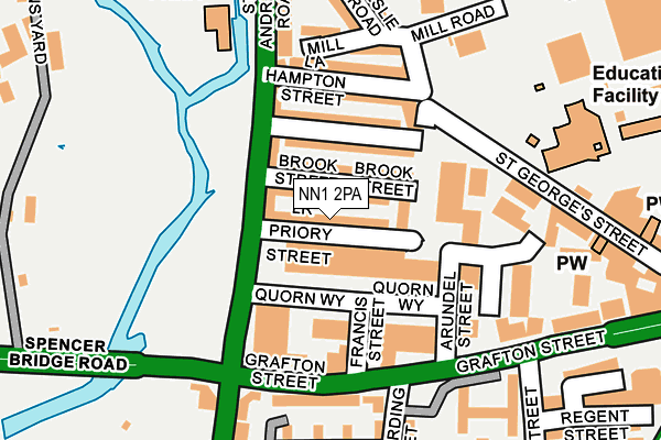 NN1 2PA map - OS OpenMap – Local (Ordnance Survey)