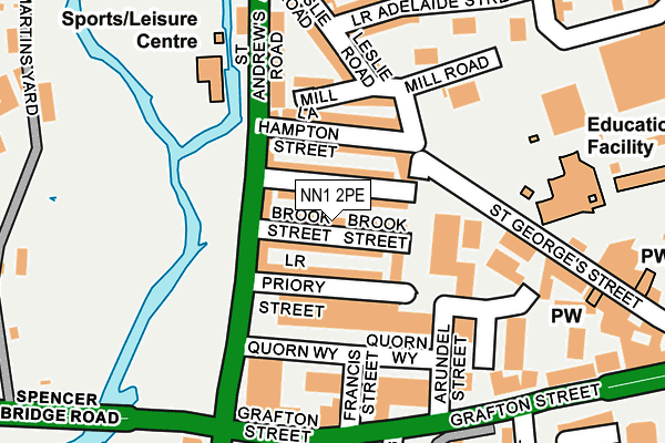 NN1 2PE map - OS OpenMap – Local (Ordnance Survey)