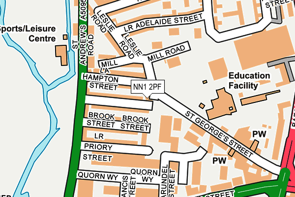 NN1 2PF map - OS OpenMap – Local (Ordnance Survey)