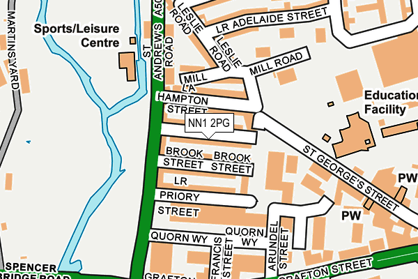 NN1 2PG map - OS OpenMap – Local (Ordnance Survey)