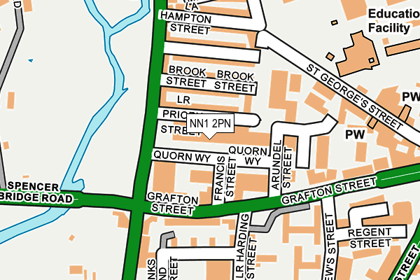 NN1 2PN map - OS OpenMap – Local (Ordnance Survey)