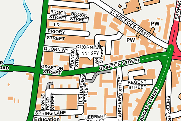 NN1 2PY map - OS OpenMap – Local (Ordnance Survey)