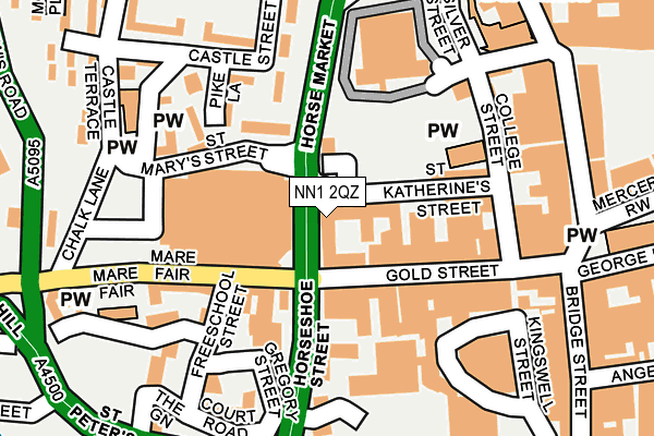 NN1 2QZ map - OS OpenMap – Local (Ordnance Survey)