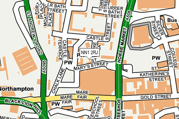 NN1 2RJ map - OS OpenMap – Local (Ordnance Survey)