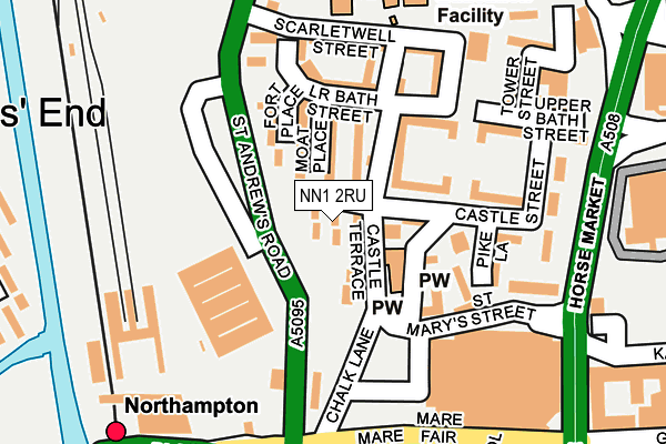NN1 2RU map - OS OpenMap – Local (Ordnance Survey)