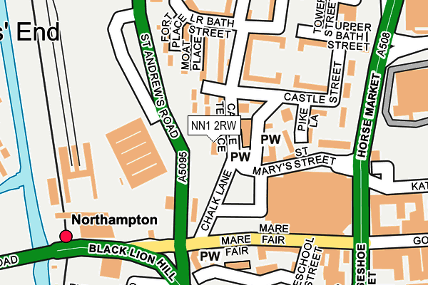 NN1 2RW map - OS OpenMap – Local (Ordnance Survey)
