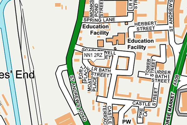 NN1 2RZ map - OS OpenMap – Local (Ordnance Survey)