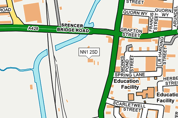 NN1 2SD map - OS OpenMap – Local (Ordnance Survey)