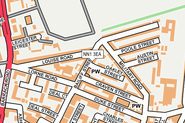 NN1 3EA map - OS OpenMap – Local (Ordnance Survey)