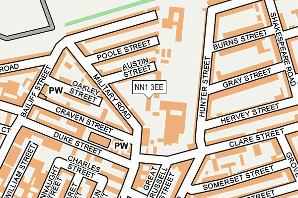 NN1 3EE map - OS OpenMap – Local (Ordnance Survey)