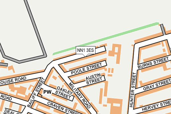 NN1 3ES map - OS OpenMap – Local (Ordnance Survey)