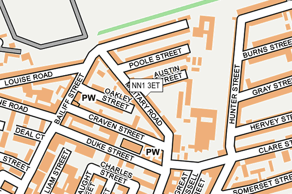 NN1 3ET map - OS OpenMap – Local (Ordnance Survey)