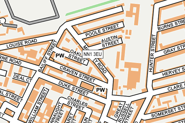NN1 3EU map - OS OpenMap – Local (Ordnance Survey)