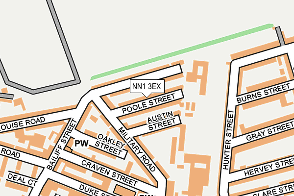 NN1 3EX map - OS OpenMap – Local (Ordnance Survey)