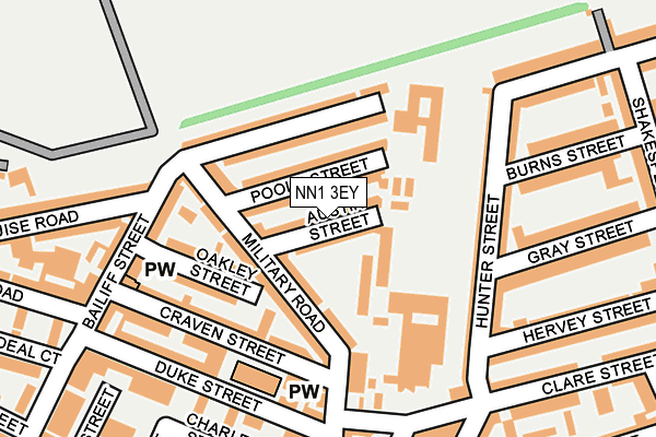 NN1 3EY map - OS OpenMap – Local (Ordnance Survey)