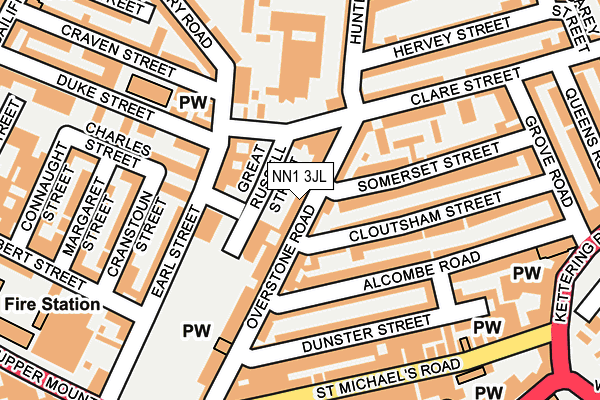 NN1 3JL map - OS OpenMap – Local (Ordnance Survey)